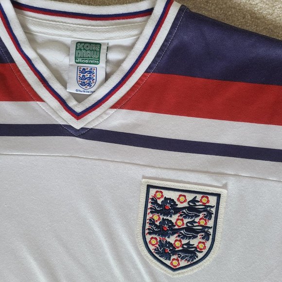 Men’s England 1982 World Cup Retro T-Shirt, Size Medium - Picture 6 of 6